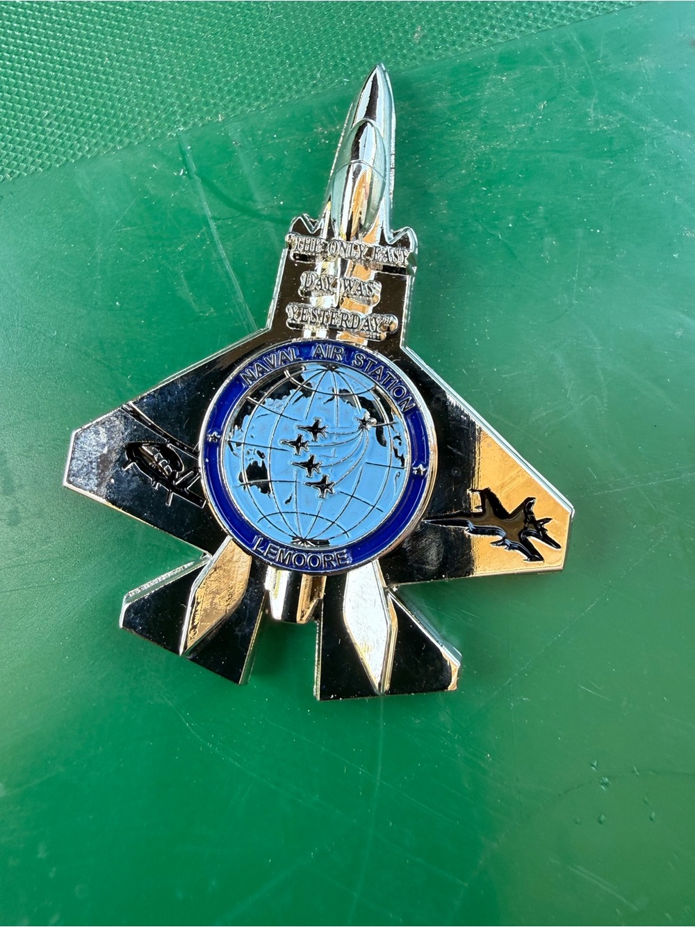 Naval Air Station Lemoore Silver & Blue Aircraft Pin
